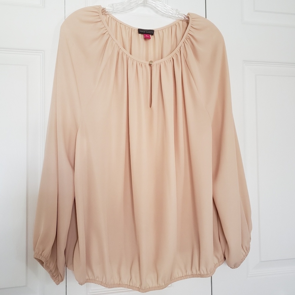 Vince Camuto blush long sleeve blouse